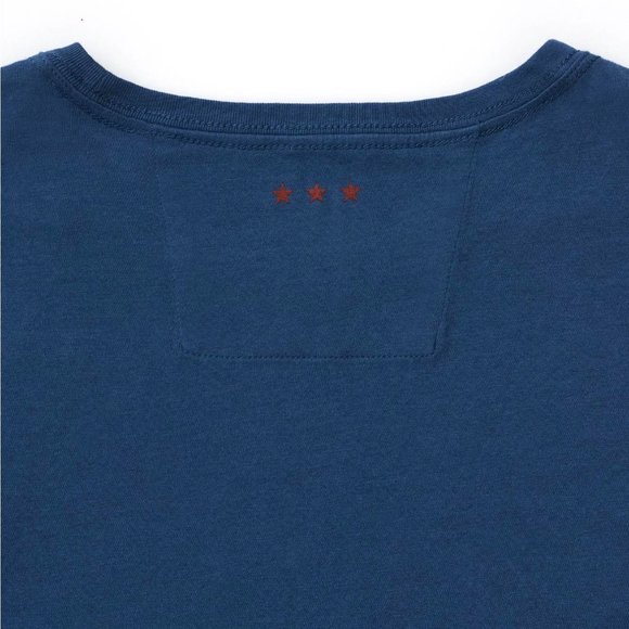 John Varvatos Peace Sign Roses Crew T-Shirt Blue - Picture 4 of 4